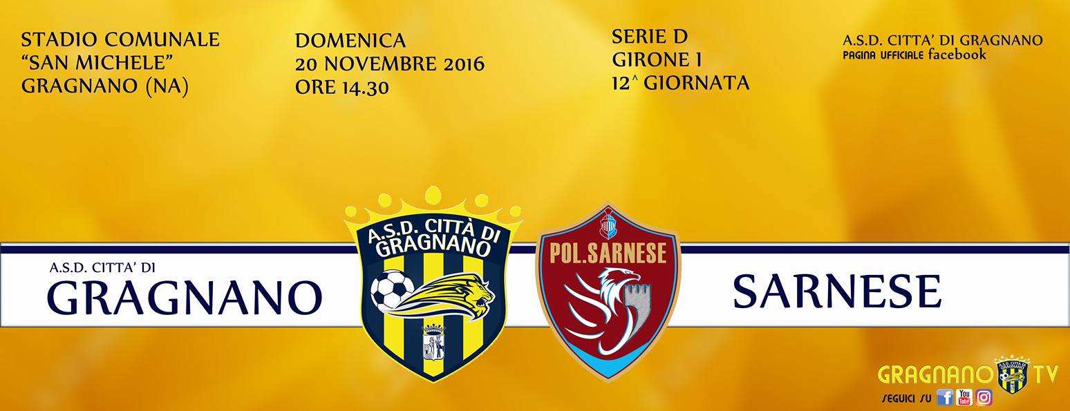 Verso il derby Gragnano-Sarnese …
