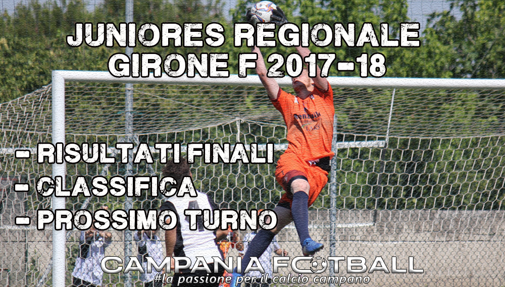 JUNIORES REGIONALE GIRONE F, 4ª GIORNATA: risultati, classifica e prossimo turno