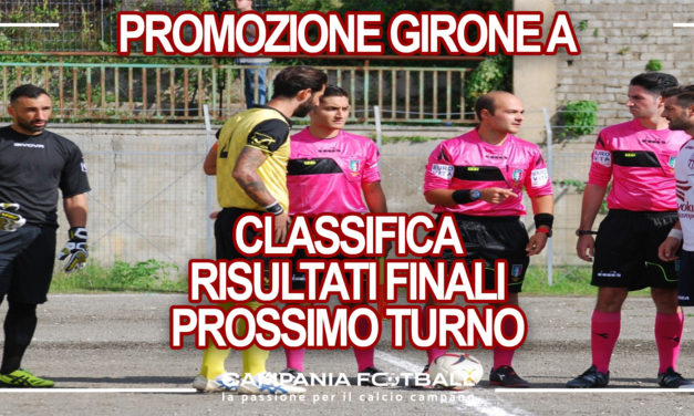 PROMOZIONE GIRONE A: Risultati 20° Giornata, classifica e prossimo turno