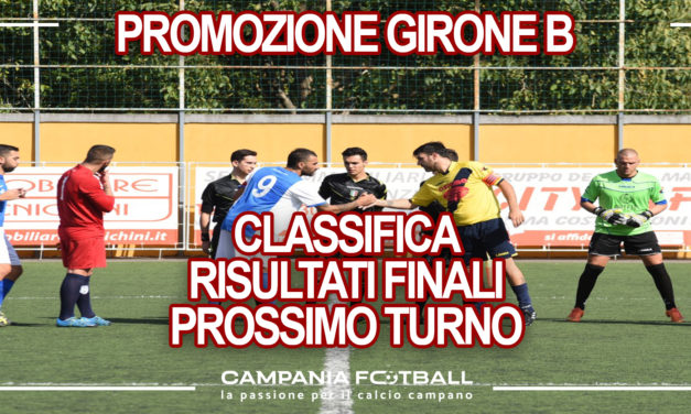 PROMOZIONE GIRONE B: Risultati 20° Giornata, classifica e prossimo turno