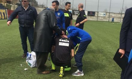 Gragnano-Picerno, scontro tra assistente e calciatore: gara posticipata