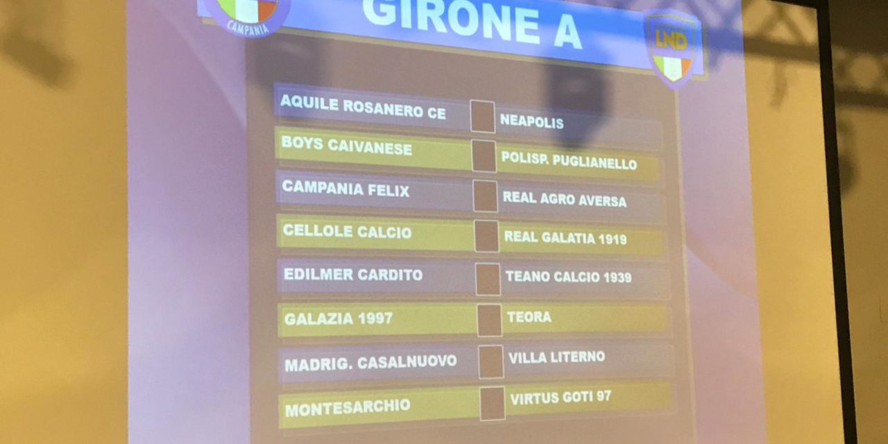 Promozione Girone A 2019/20: guarda le prime 2 giornate
