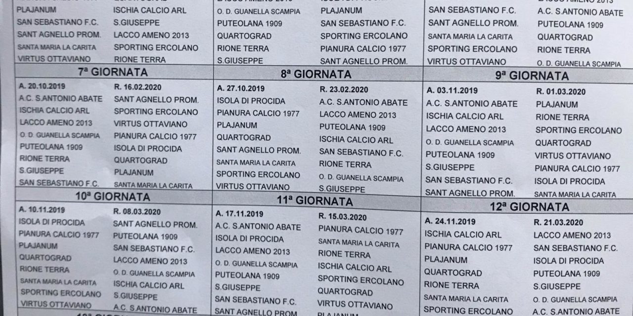 Promozione Girone B 2019/20: scarica il calendario completo