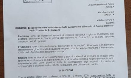 L’amministrazione chiude lo Scalzone, Albanova a Trentola Ducenta a porte chiuse