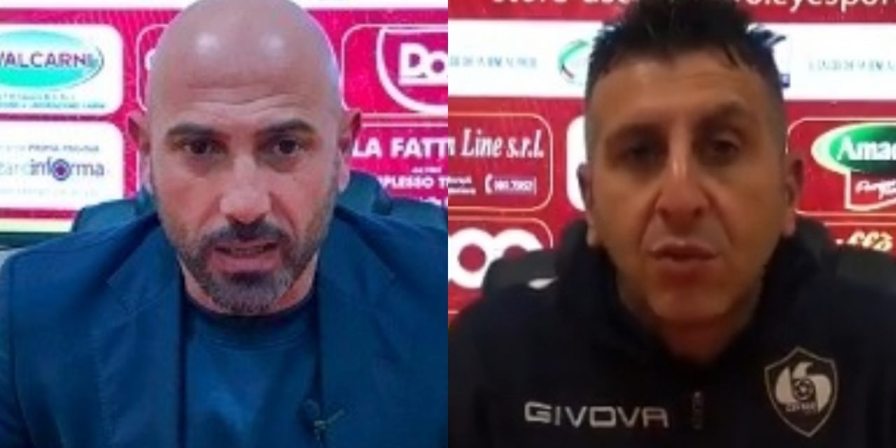 Catanzaro – Cavese, le interviste post gara di Calabro e Scotto