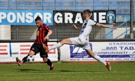 Assolo nerazzurro a Sorrento: il Bisceglie strappa in rimonta tre punti importanti per i playout