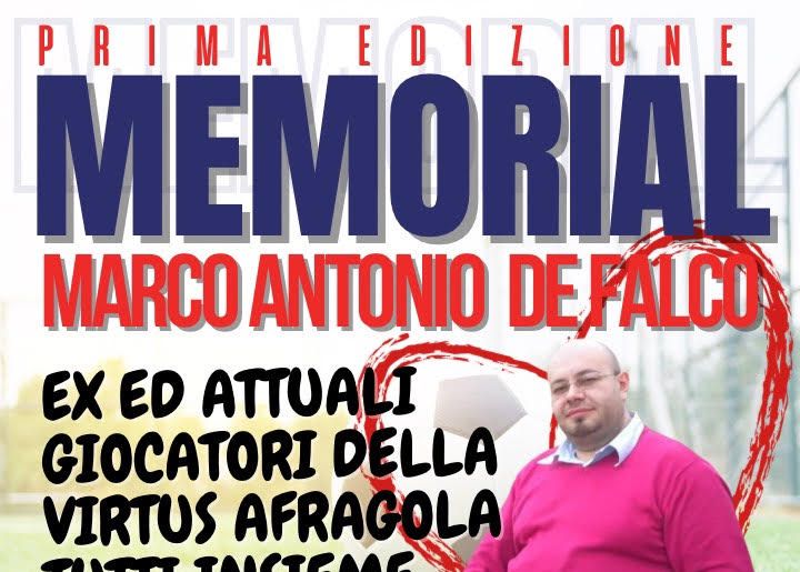 Domenica 25 giugno Memorial per Marco Antonio De Falco