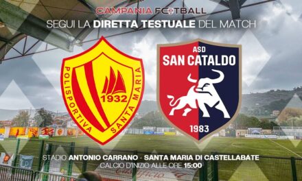 Coppa Italia Dilettanti: Santa Maria Cilento – San Cataldo 1-0, segui il live match della partita