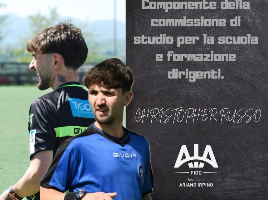 Un irpino ai vertici dell’AIA: Christopher Russo nominato nella Commissione di Studio Nazionale
